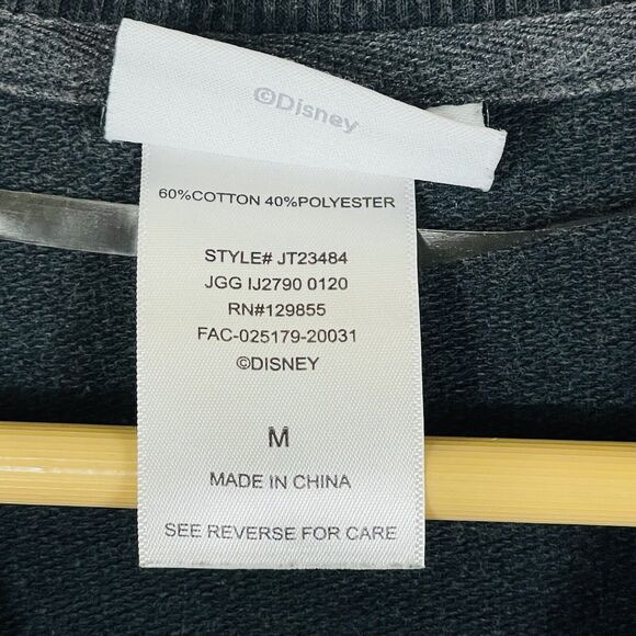 Walt Disney World Grey Mickey Logo Vintage Look Crop Sweatshirt Womens Medium - Picture 5 of 5